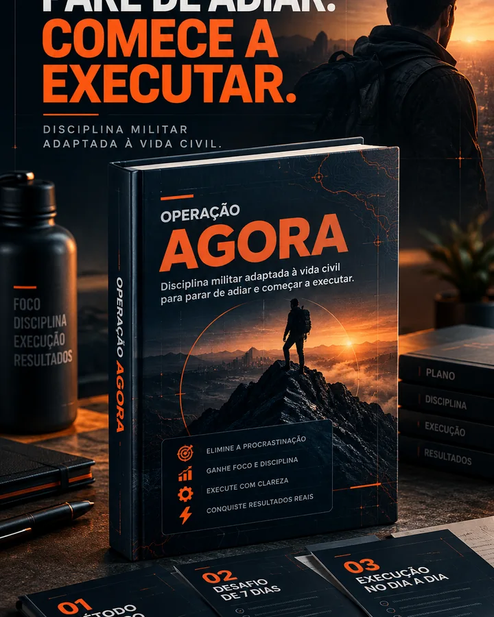 Apresentação gráfica do e-book Operação Agora